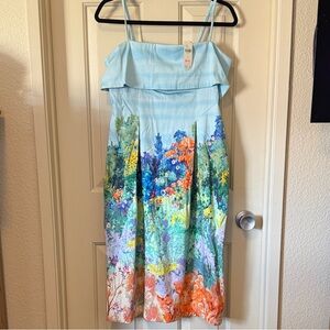 Anthro Light Blue Floral Sundress
